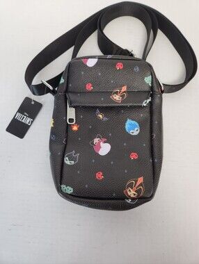 Disney Villians Buckle-Down (Officially Licensed) Black Crossbody Phone Bag NWT